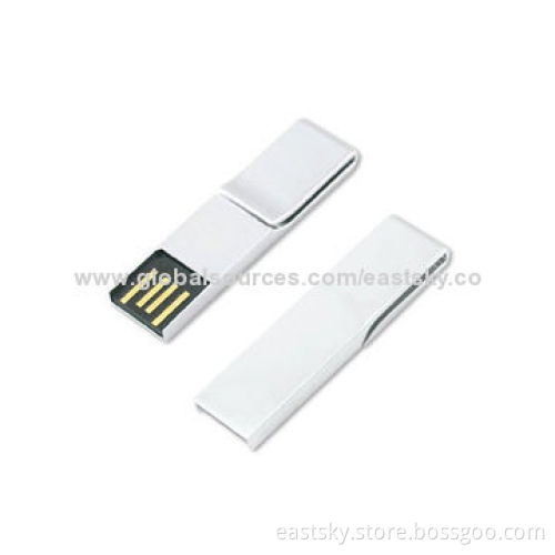 Custom metal clip USB drive, waterproof, dust-proof chipset inserted, USB2.0 interfaceNew